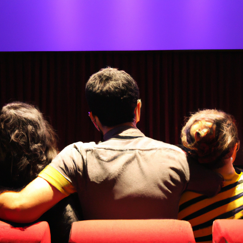 tres personas en el cine