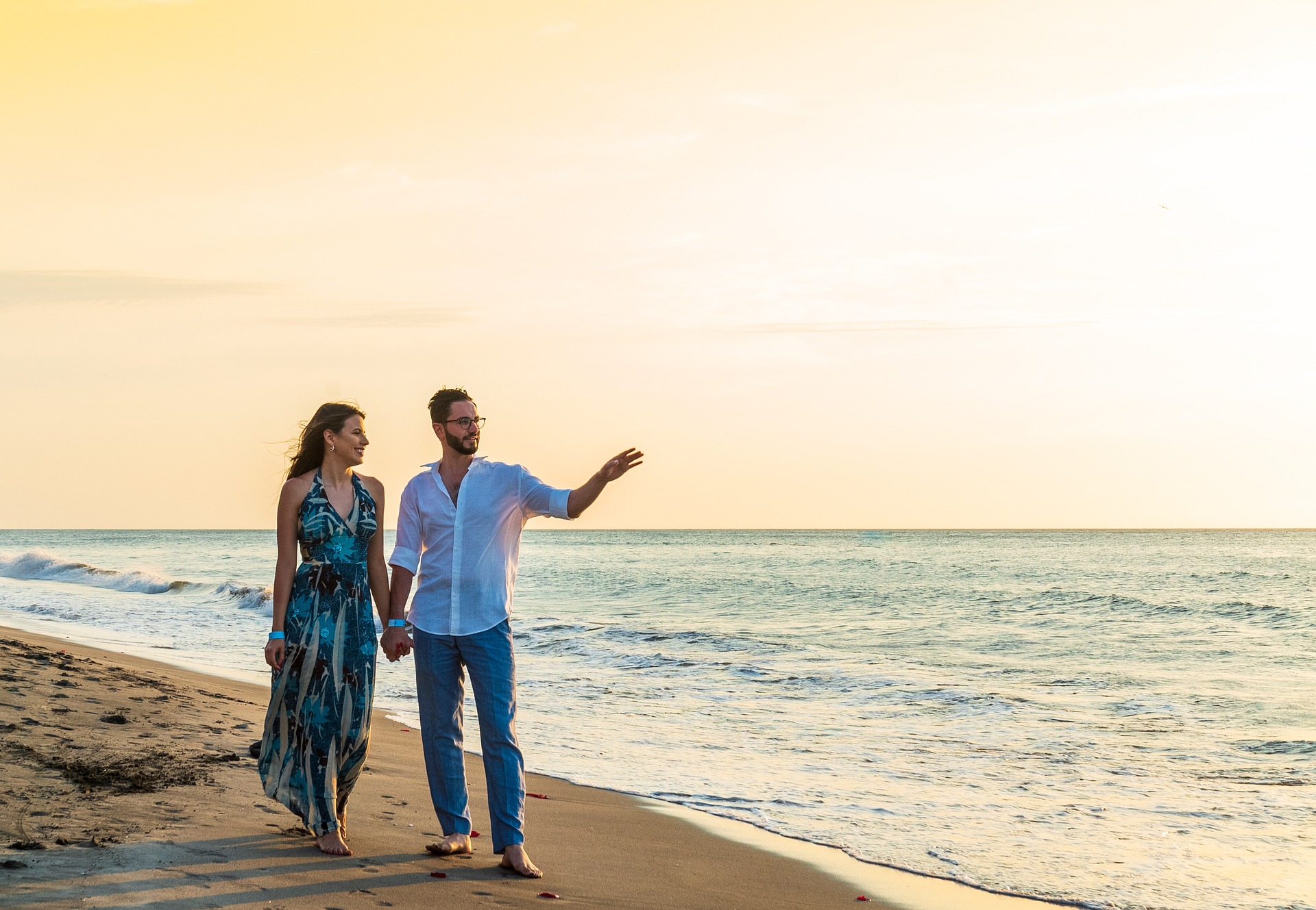 Pareja en la playa